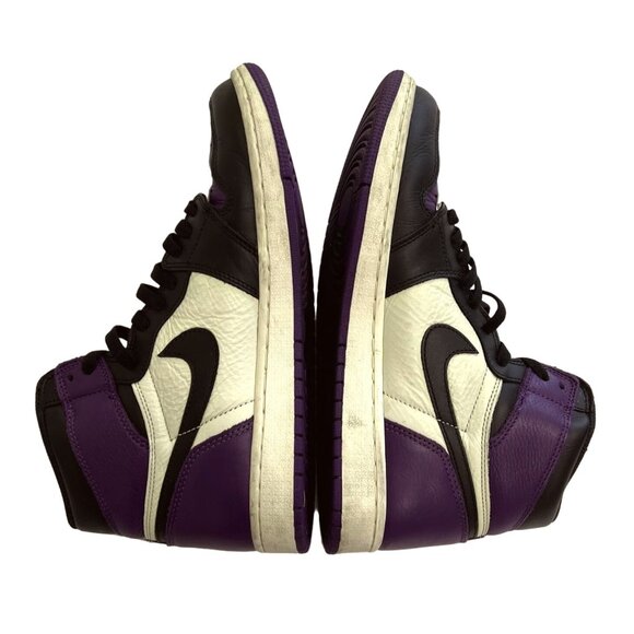 NIKE Air Jordan 1 Men's OG High Court Purple Toe Sneakers in Purple - Picture 1 of 8
